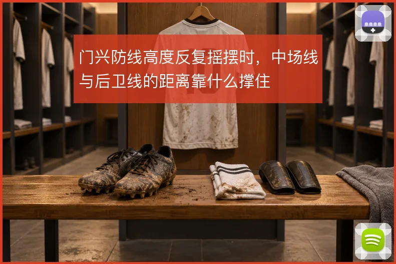 门兴防线高度反复摇摆时，中场线与后卫线的距离靠什么撑住
